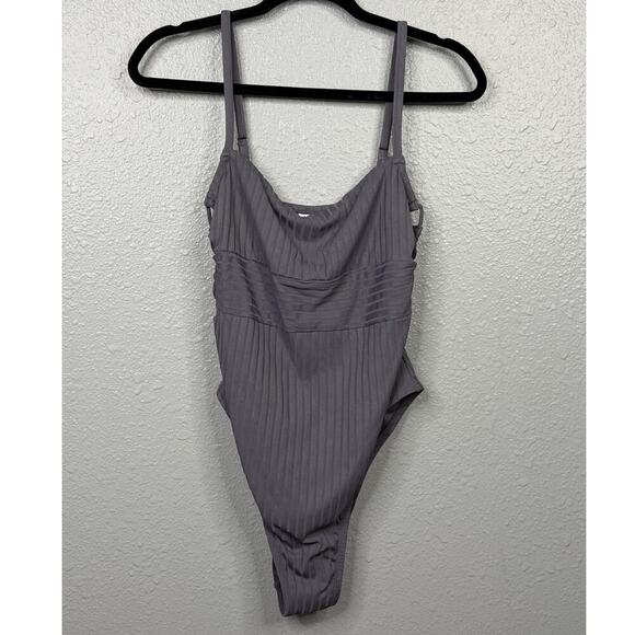 Shade & Shore Other - Shade Shore Grey One Piece Bathing Suit / Size-Large